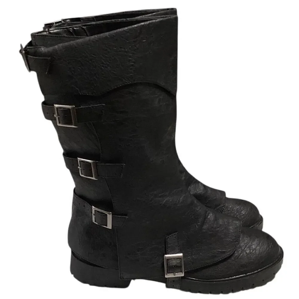 Funtasma Boots Mens 8 9 Black Pirate Captain Medieval Knight Aristocrat Nobleman